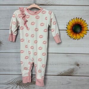 Monica + Andy Organic Cotton Kisses Ruffle Romper 6-9‎
